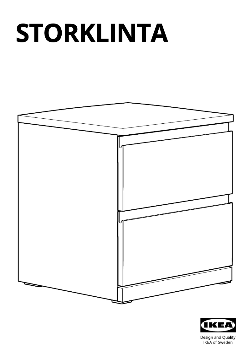 Page 1 de la notice Manuel utilisateur Ikea STORKLINTA 905.592.96