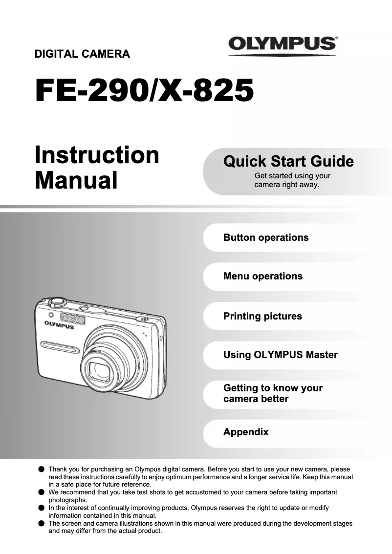 Página 1 del manual Manual de usuario Olympus X-825