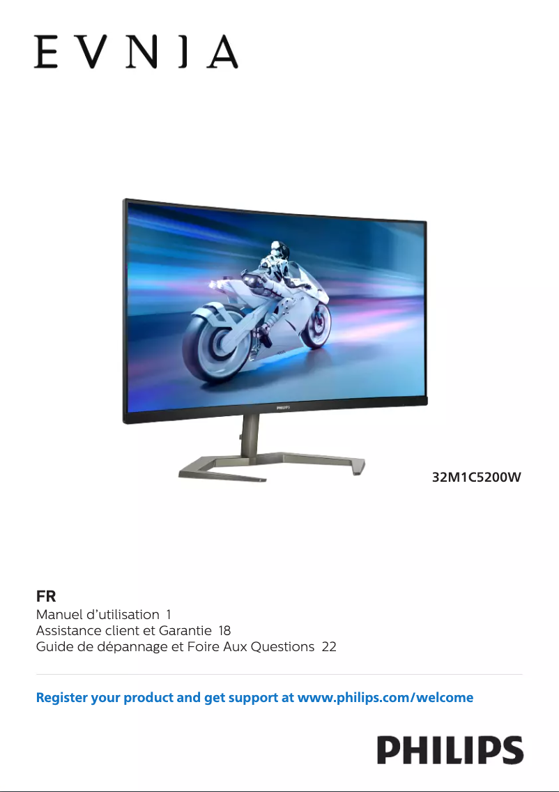 Page 1 of the manual User Manual Philips Evnia 32M1C5200W