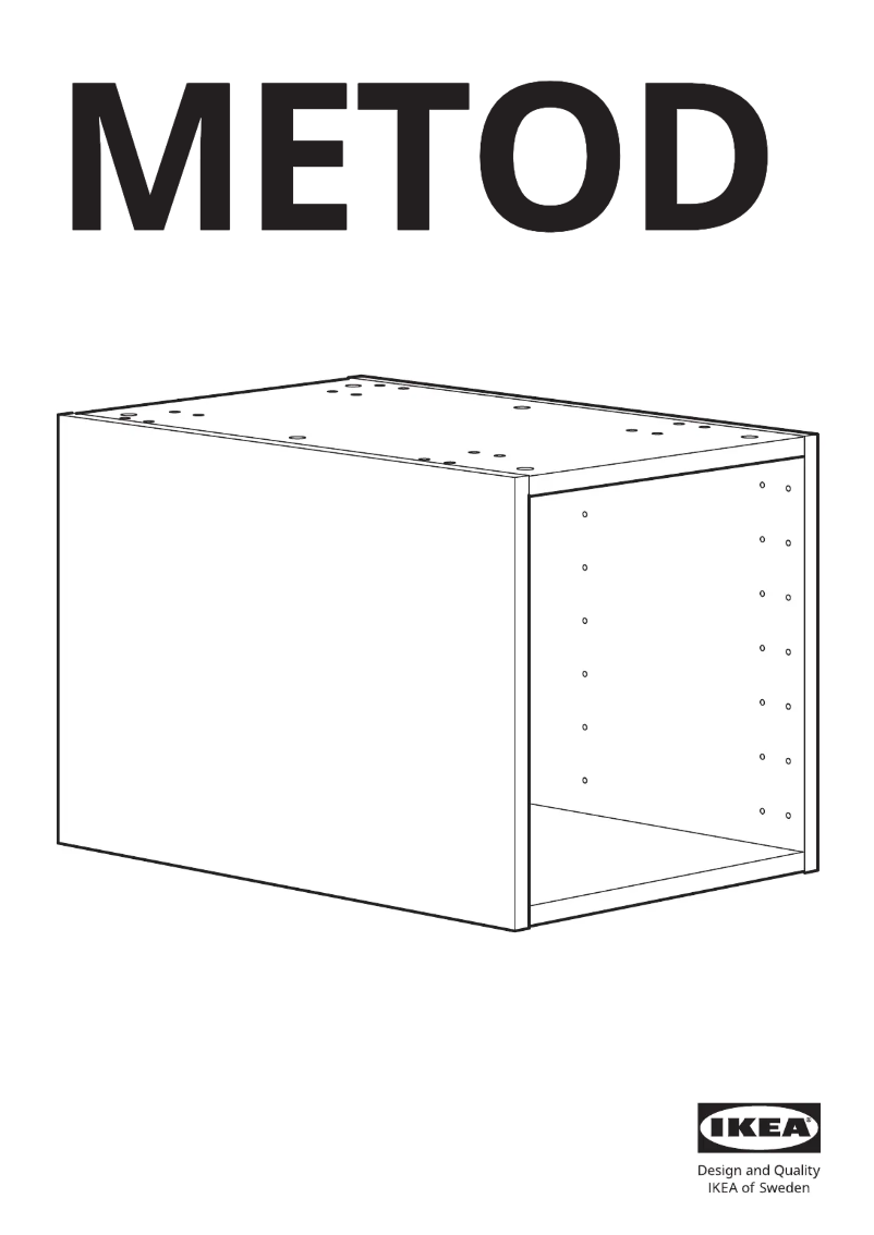 Page 1 de la notice Manuel utilisateur Ikea METOD 502.240.74