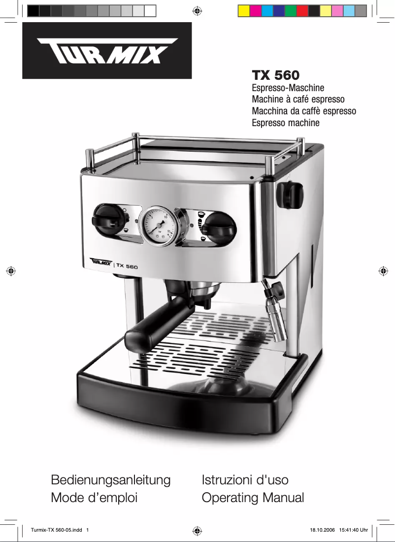 Página 1 del manual Manual de usuario Turmix TX 560