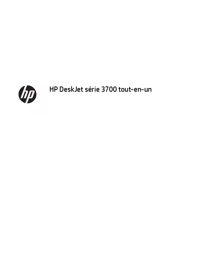 Page 1 de la notice Manuel utilisateur HP DeskJet 3762 All-in-One