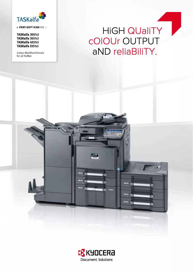 Page 1 de la notice Brochure Kyocera TASKalfa 3551ci