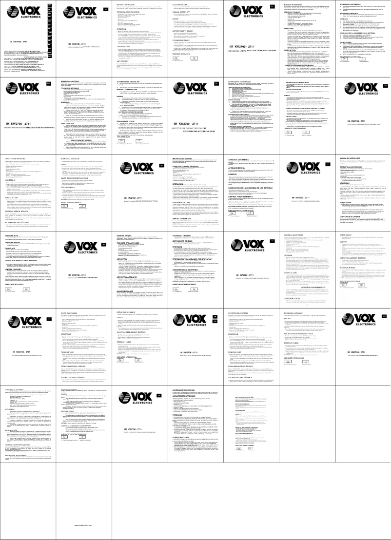 Página 1 del manual Manual de usuario VOX KW2711