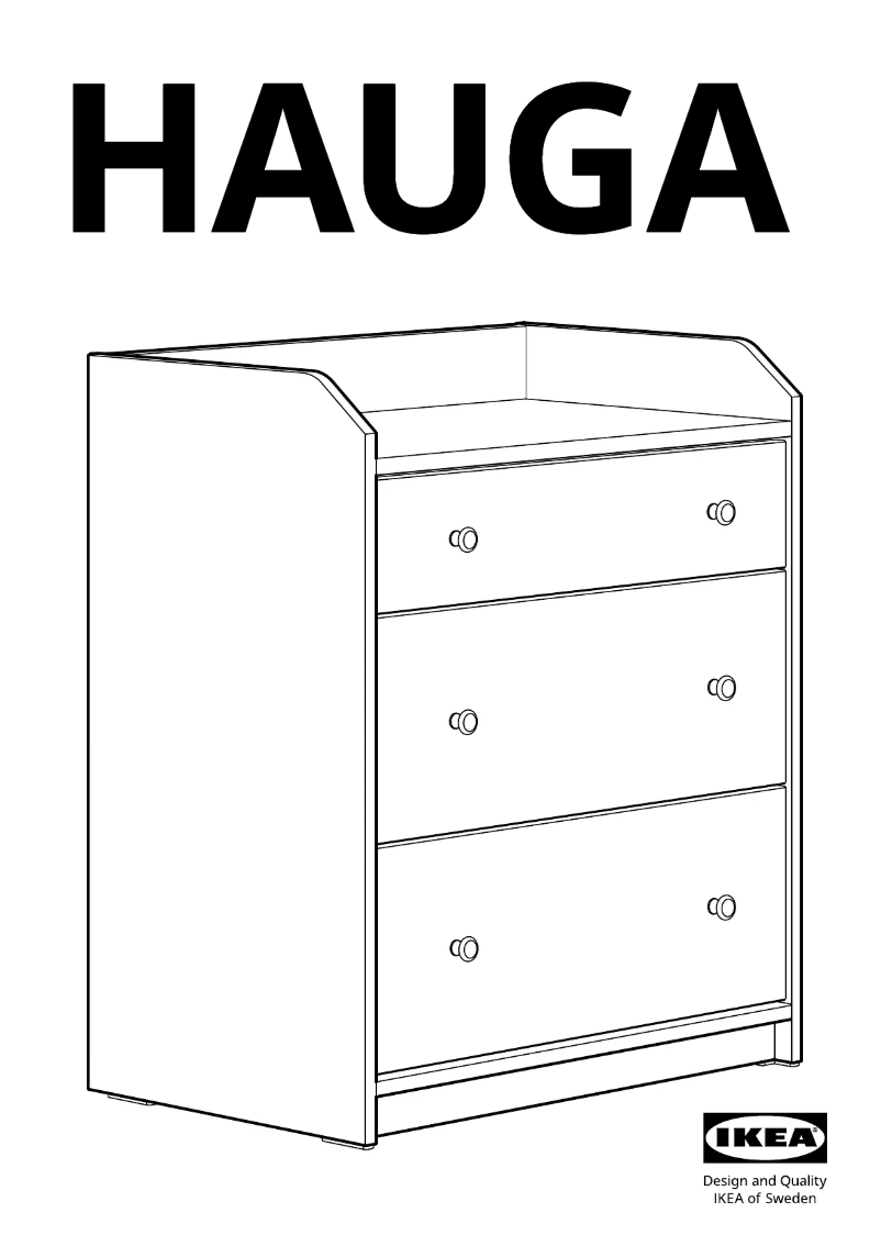 Page 1 de la notice Manuel utilisateur Ikea HAUGA 004.072.74
