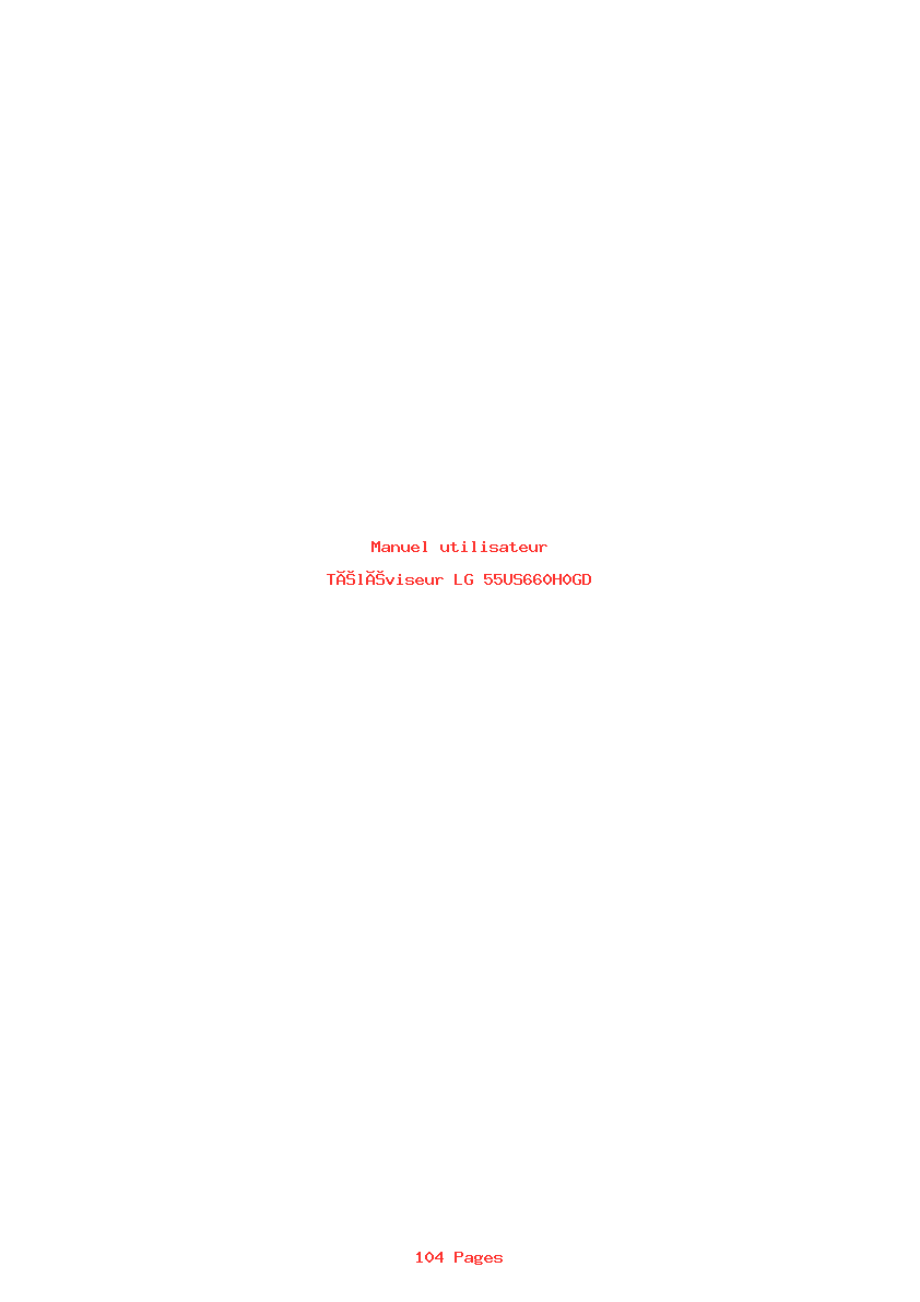 Image de la première page du manuel de l'appareil 55US660H0GD