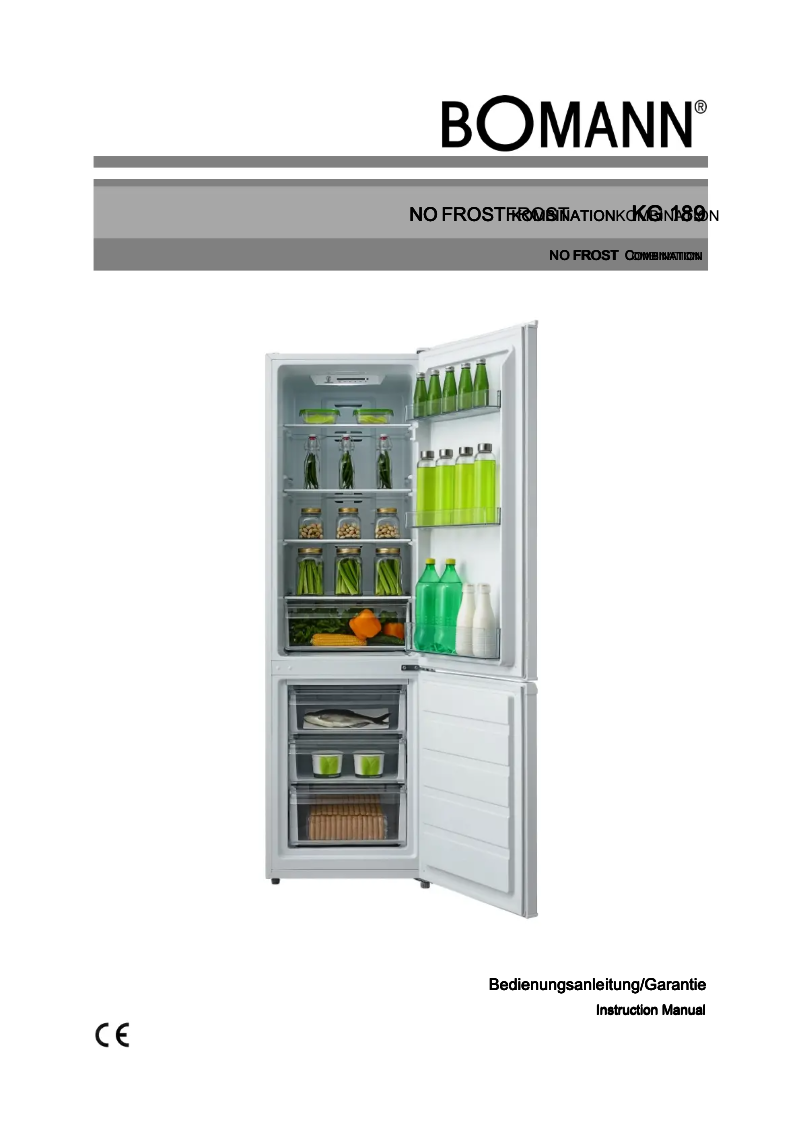 Page 1 de la notice Manuel utilisateur Bomann KG 189