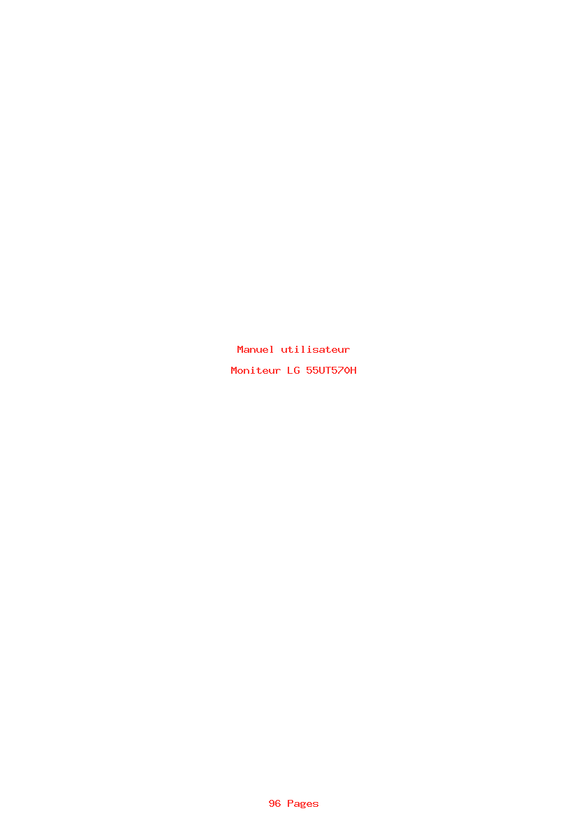 Page 1 de la notice Manuel utilisateur LG 55UT570H