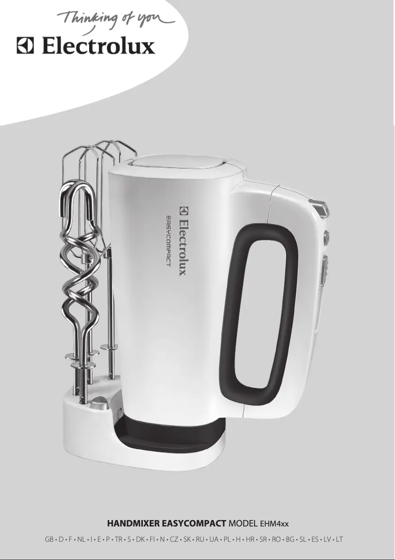 Page 1 de la notice Manuel utilisateur Electrolux EHM 4400