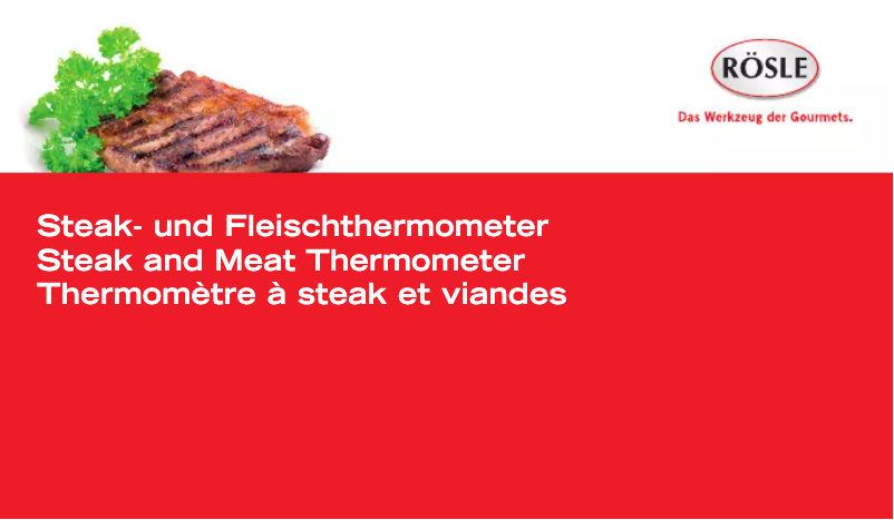 Page 1 de la notice Manuel utilisateur Rösle 16238