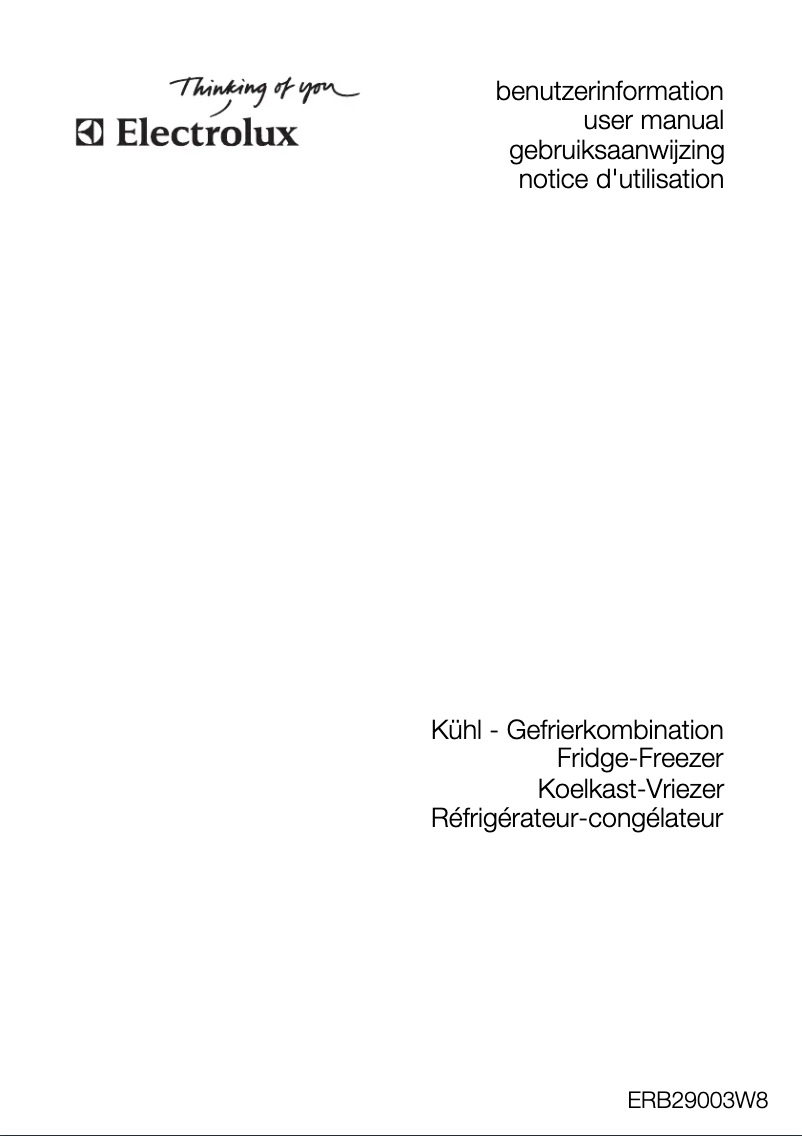 Página 1 del manual Manual de usuario Electrolux ERB 29003 W