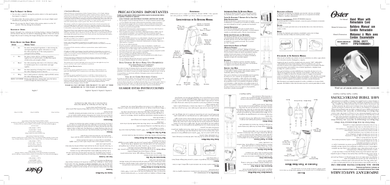 Page 1 de la notice Manuel utilisateur Sunbeam Mixmaster 2525