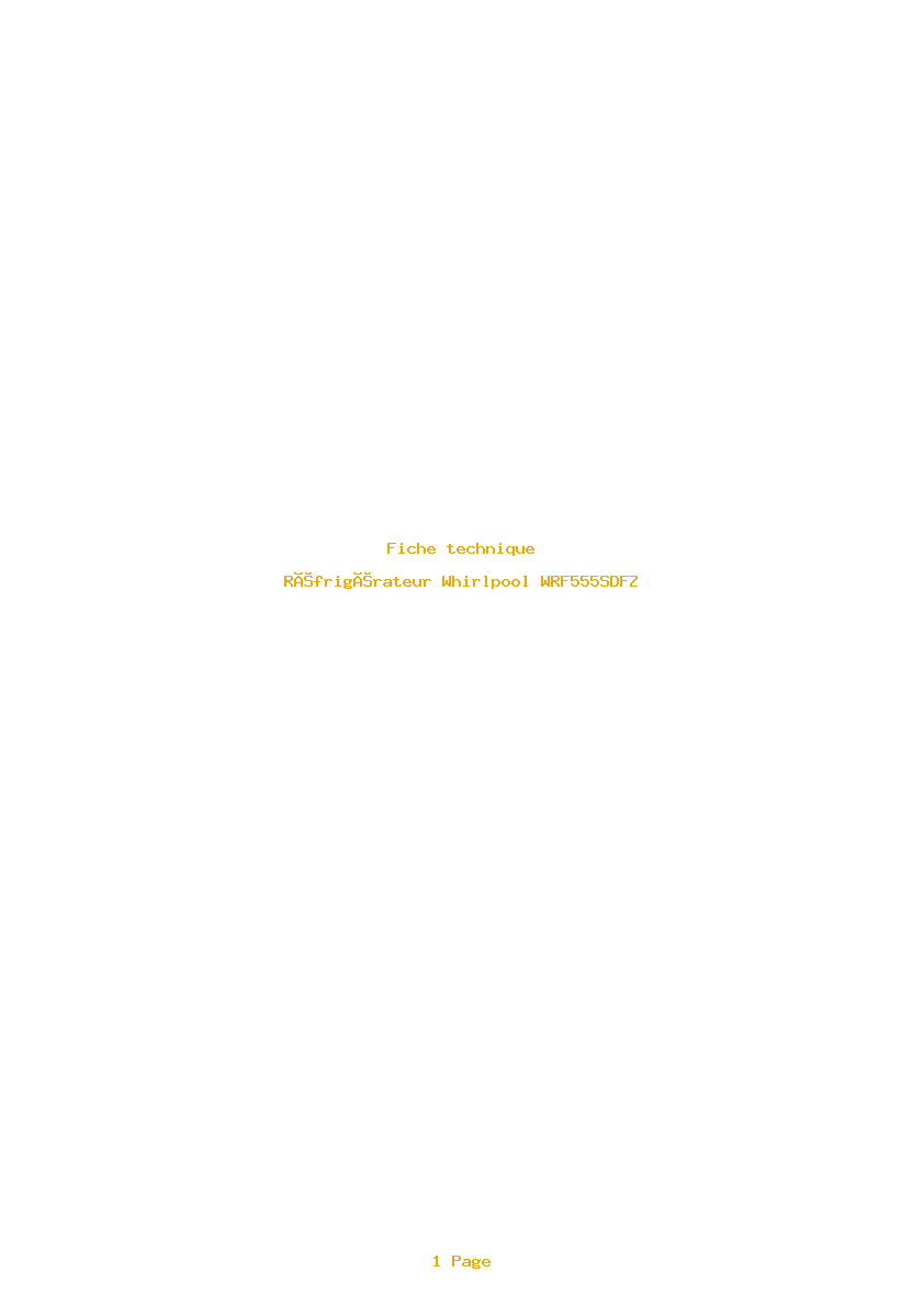 Image de la première page du manuel de l'appareil WRF555SDFZ