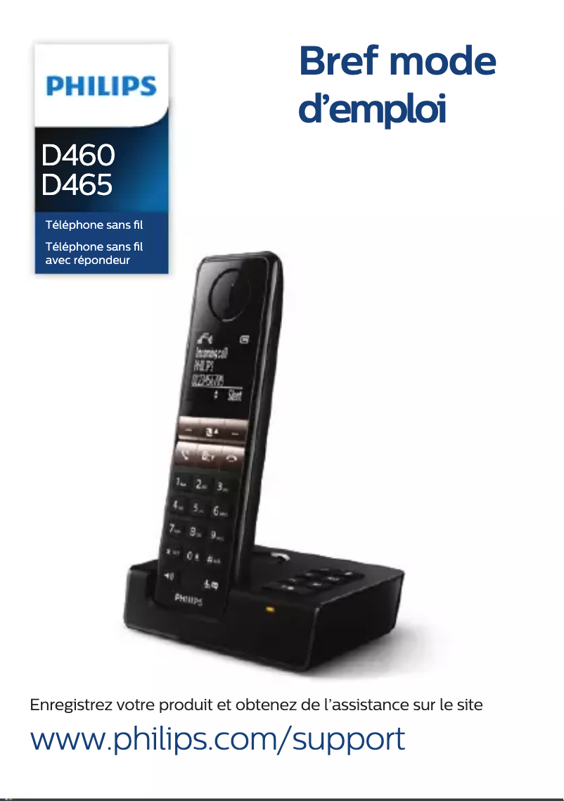 Page 1 de la notice Manuel utilisateur Philips D4601B