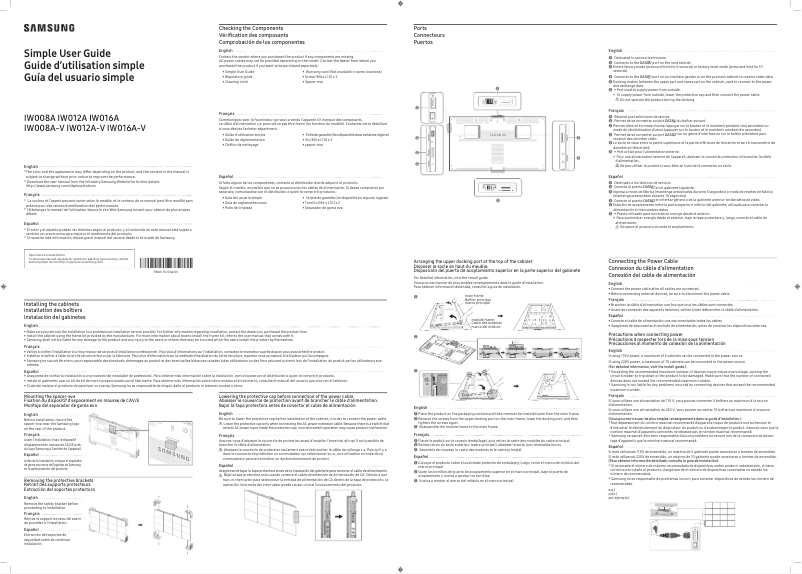 Página 1 del manual Guía de inicio rápido Samsung IW016A