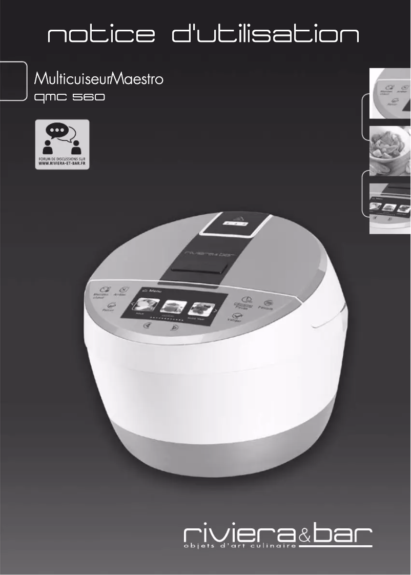Page 1 de la notice Manuel utilisateur Riviera & Bar QMC560