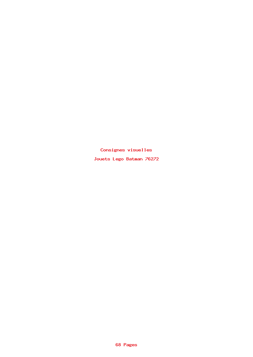 Page 1 de la notice Consignes visuelles Lego Batman 76272