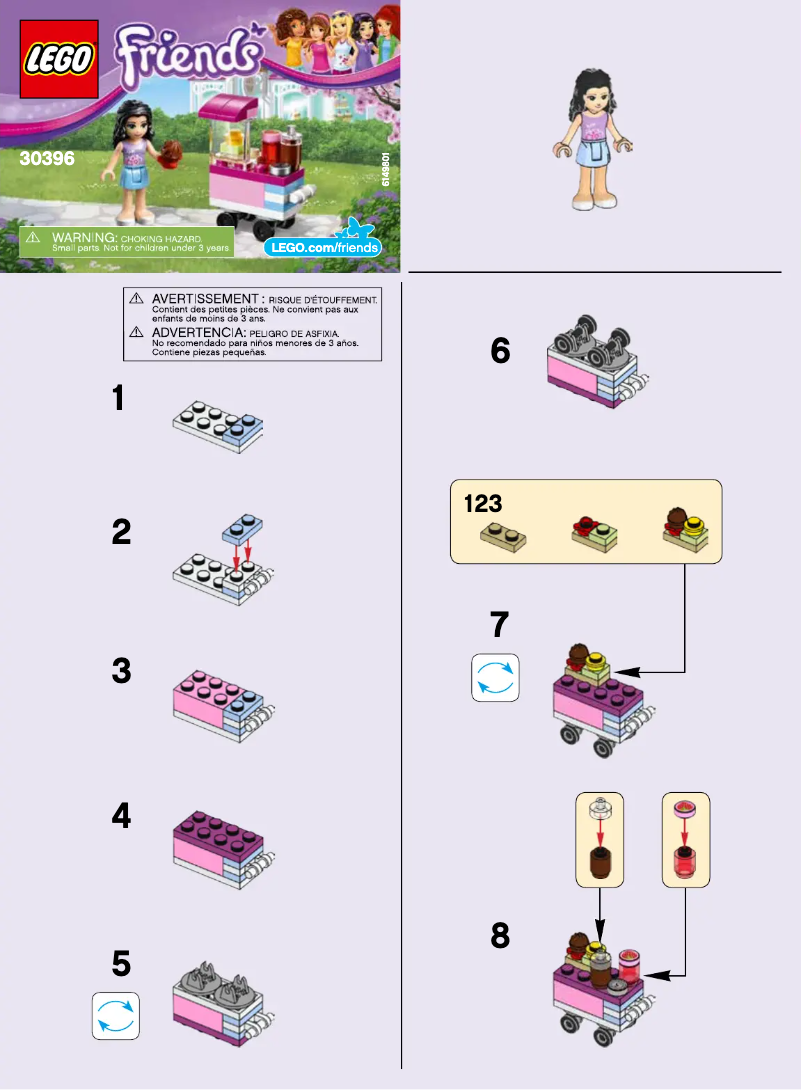 Page 1 de la notice Manuel utilisateur Lego Friends 30396