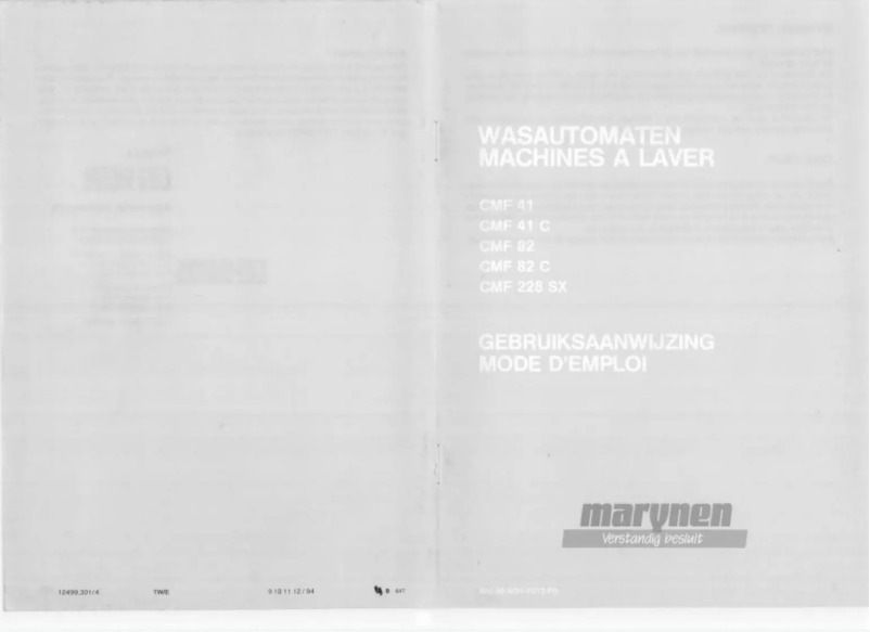 Page 1 de la notice Manuel utilisateur Marynen CMF 82C