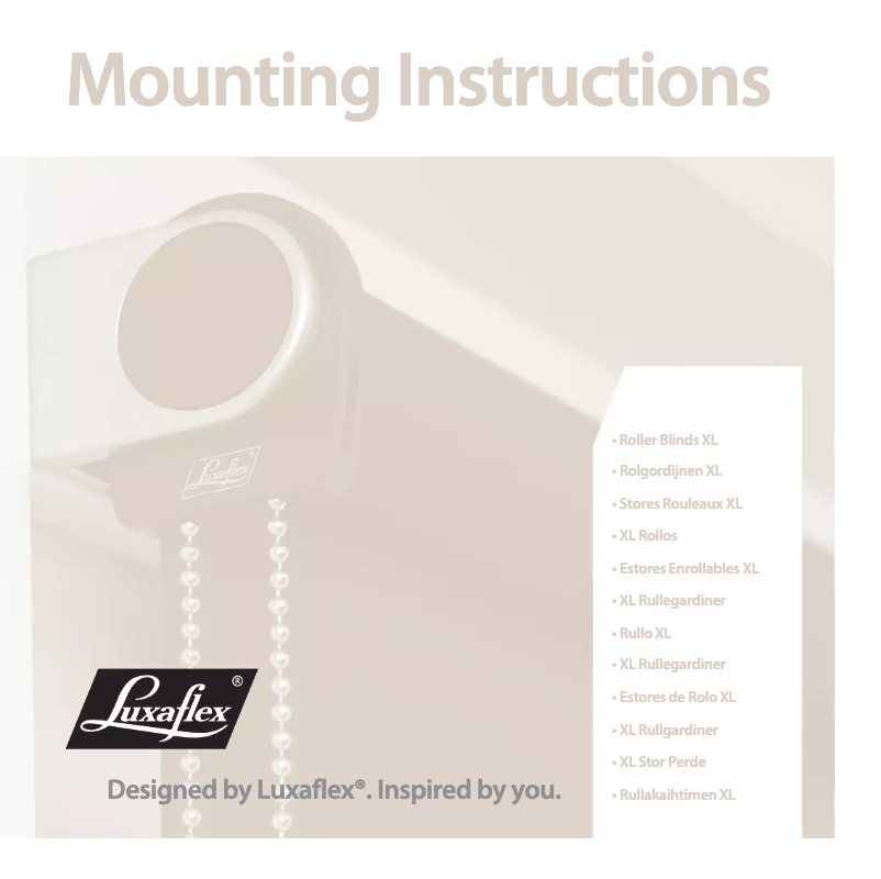 Page 1 de la notice Manuel utilisateur Luxaflex XL-20