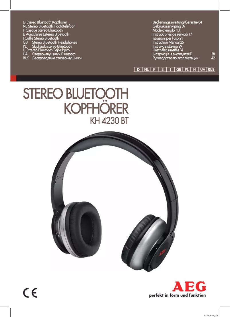 Page 1 de la notice Manuel utilisateur AEG KH 4230