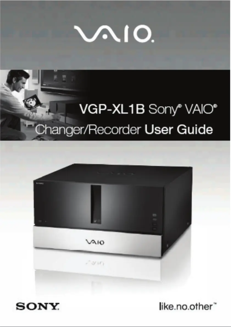 Page 1 de la notice Manuel utilisateur Sony VGP-XL1B2