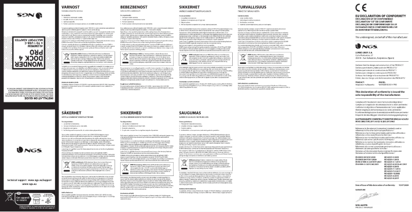 Page 1 of the manual User Manual NGS Wonder DOCK 4 PRO