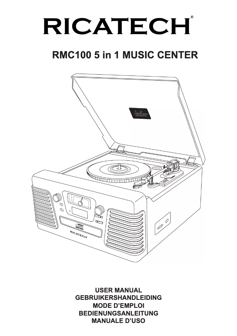 Page 1 of the manual User Manual Ricatech RMC100