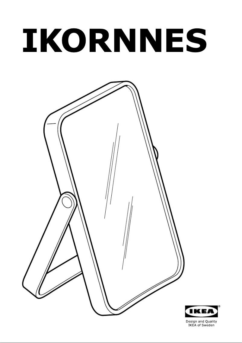 Page 1 de la notice Instructions / montage Ikea IKORNNES