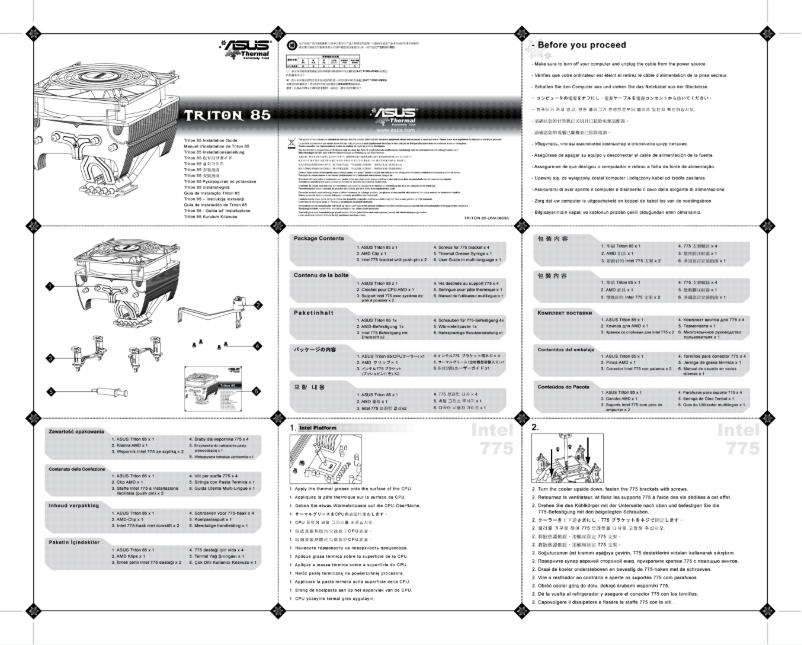 Page 1 de la notice Manuel utilisateur Asus Triton 85