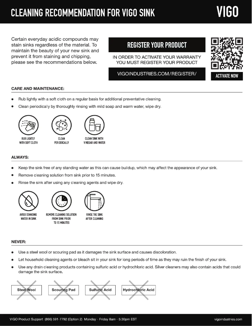 Page 1 de la notice Manuel utilisateur Vigo Mercer VGR3020CK1