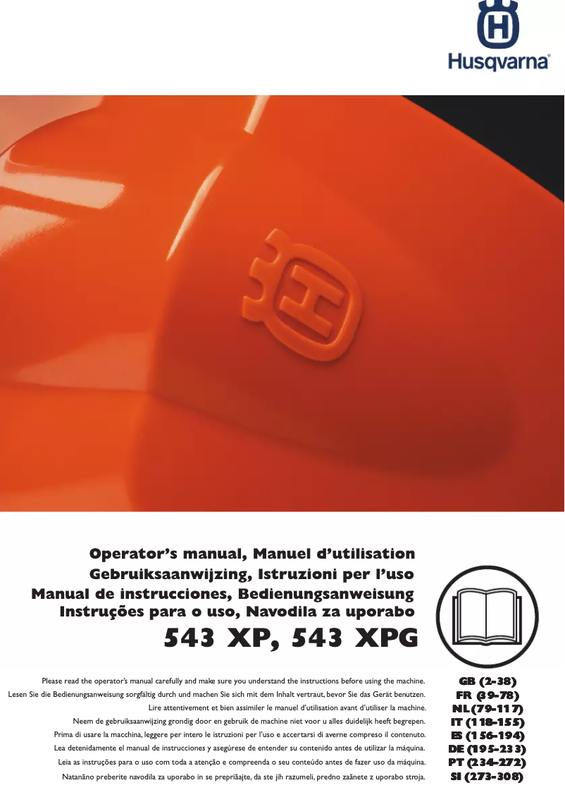 Page 1 de la notice Manuel utilisateur Husqvarna 272 XP