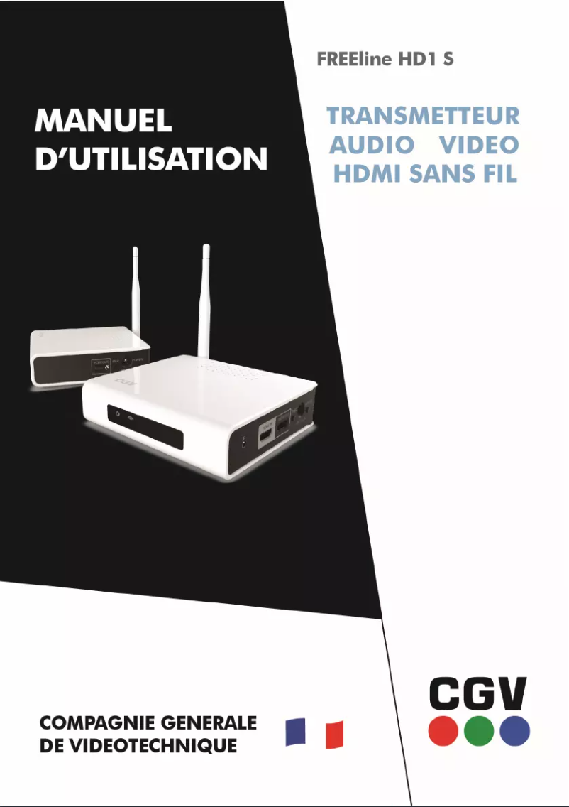 Page 1 of the manual User Manual CGV FREEline HD1 S