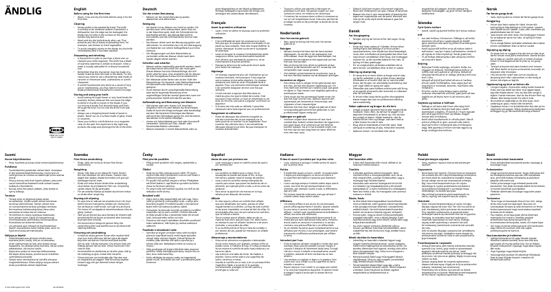Page 1 de la notice Manuel utilisateur Ikea ÄNDLIG 702.576.24