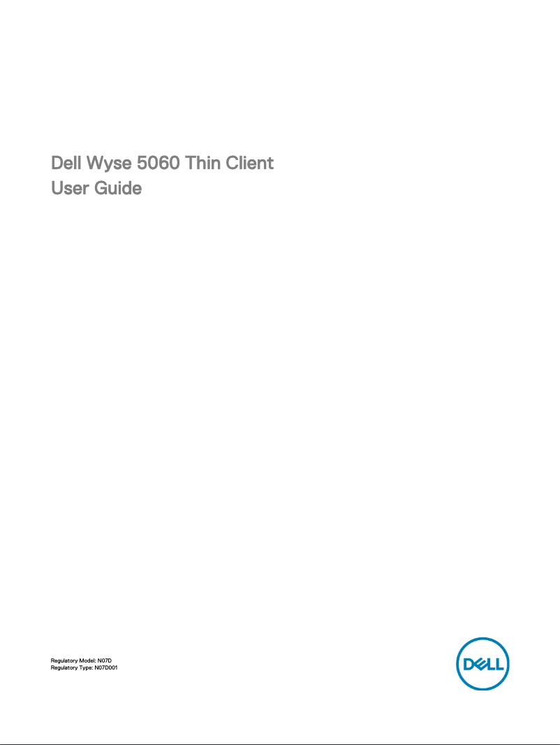 Page 1 de la notice Manuel utilisateur Dell Wyse 5060