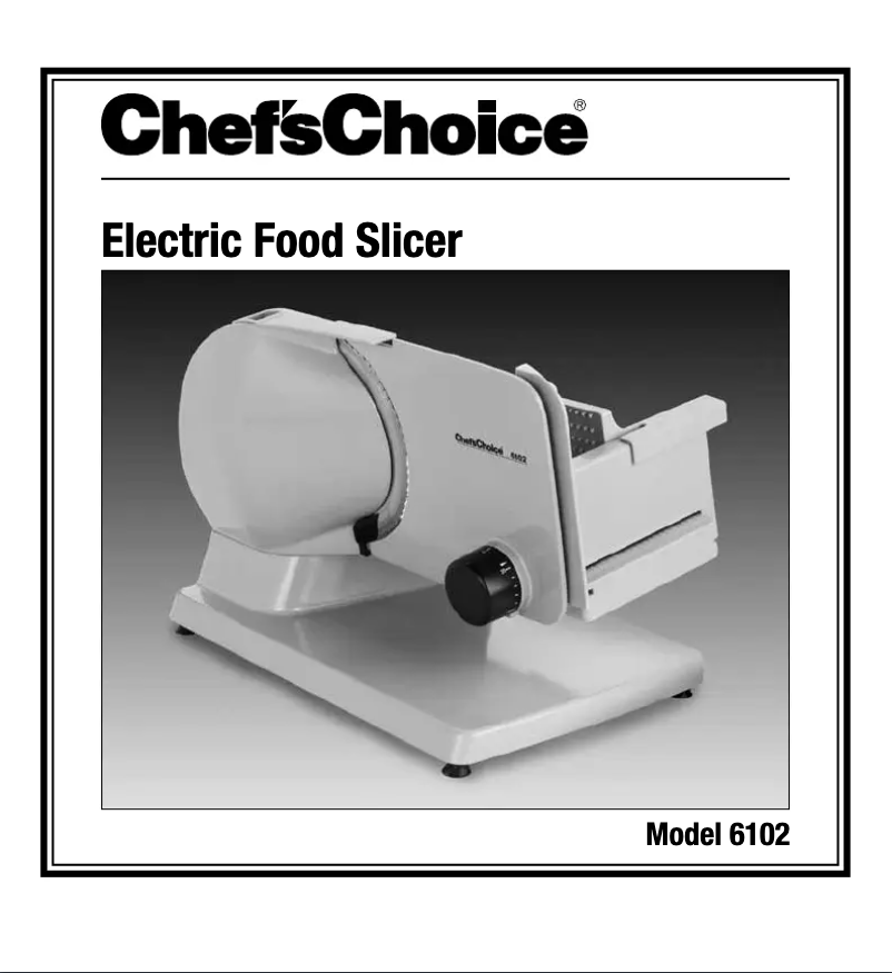 Page 1 de la notice Manuel utilisateur Chef's Choice 6102