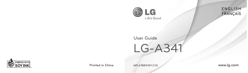Page 1 de la notice Manuel utilisateur LG A341