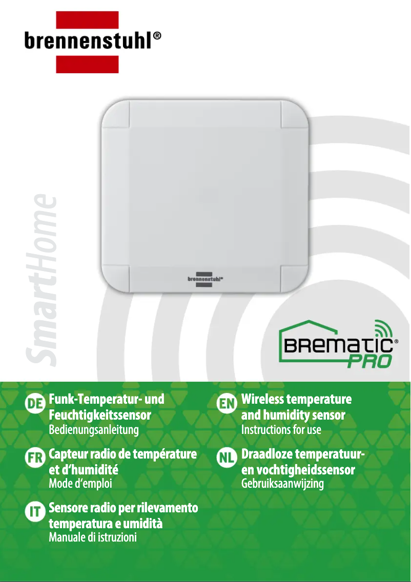 Page 1 of the manual User Manual Brennenstuhl BrematicPRO THS 868 01 IP44