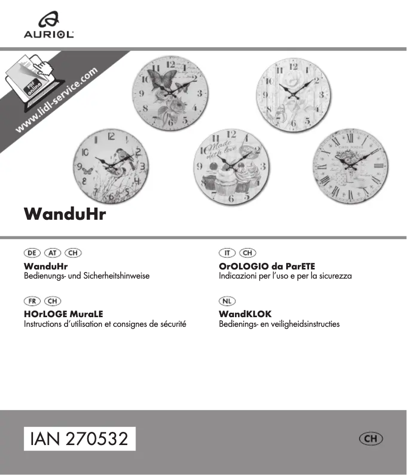 Page 1 de la notice Manuel utilisateur Auriol IAN 270532