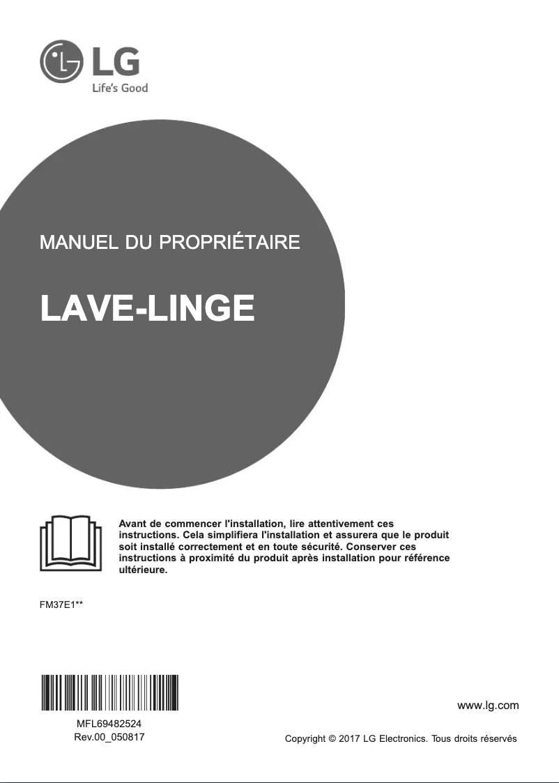 Page 1 de la notice Manuel utilisateur LG FM37E1WH