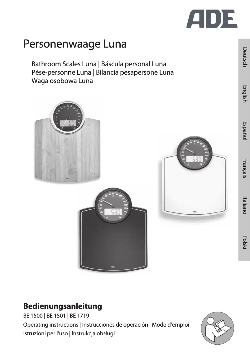 Page 1 de la notice Manuel utilisateur ADE Luna BE 1500