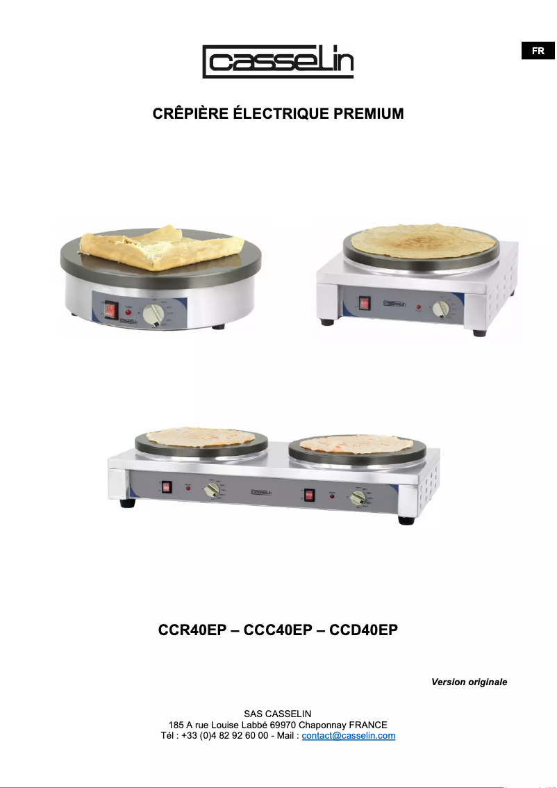 Página 1 del manual Manual de usuario Casselin CCR40EP