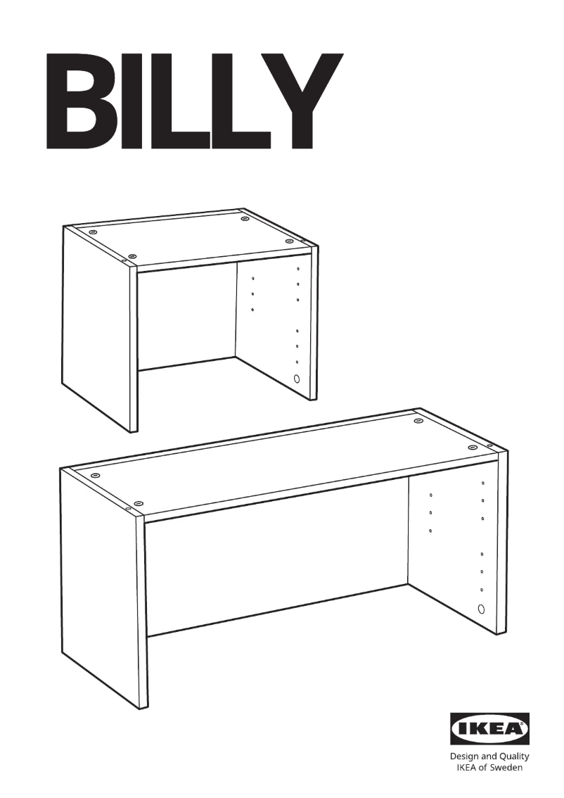 Page 1 de la notice Manuel utilisateur Ikea BILLY 504.959.18