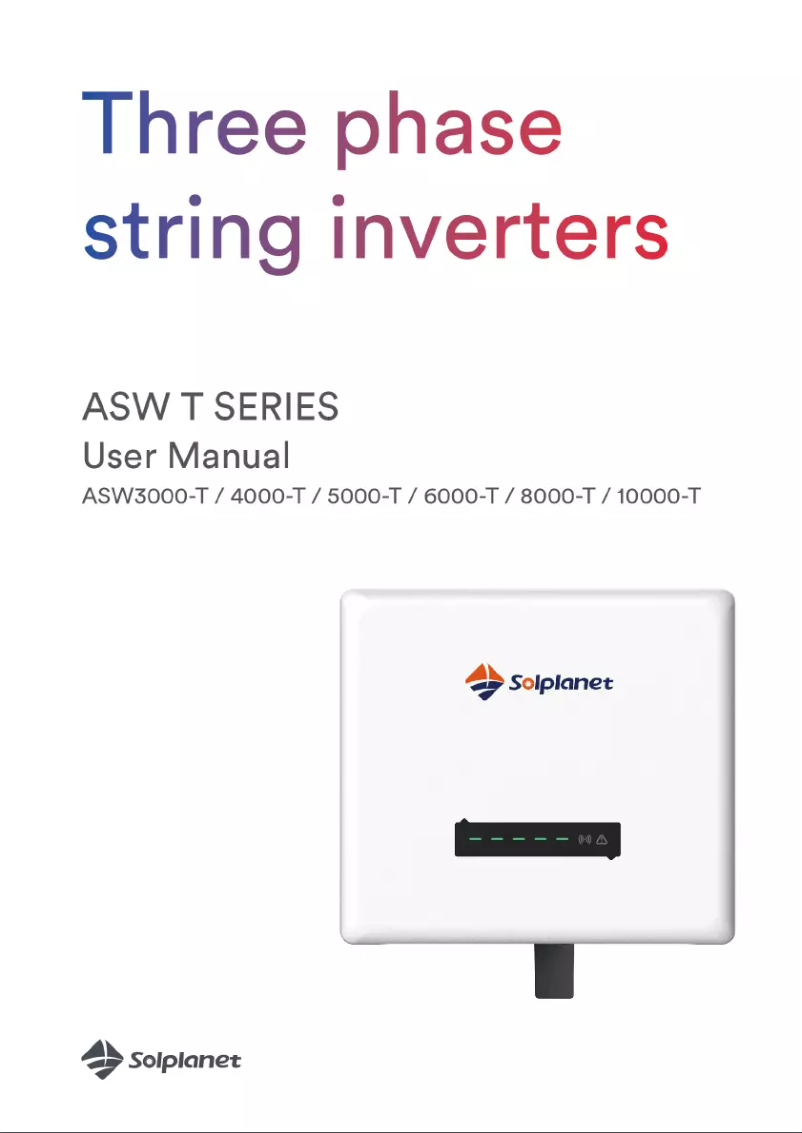 Página 1 del manual Manual de usuario Solplanet ASW5000-T