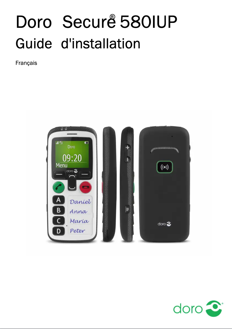 Página 1 del manual Guía de instalación Doro Secure 580IUP