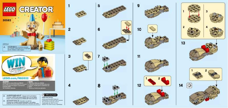 Page 1 de la notice Manuel utilisateur Lego Creator 30582