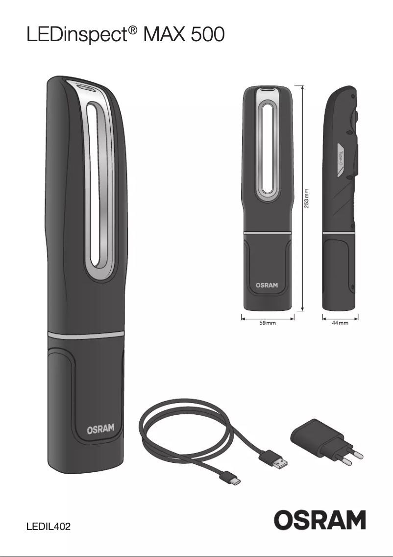 Page 1 de la notice Instructions / montage Osram LEDinspect MAX500