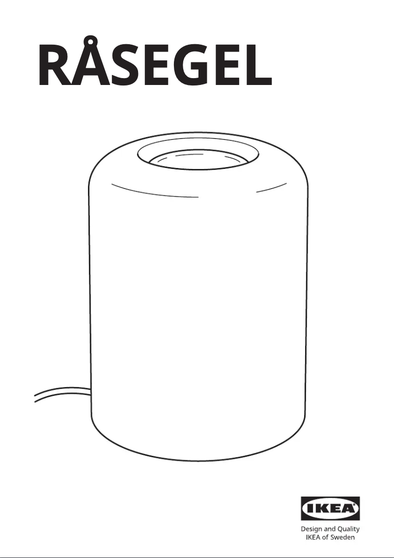 Page 1 de la notice Manuel utilisateur Ikea RÅSEGEL 004.626.56