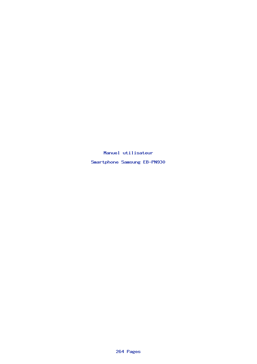 Page 1 de la notice Manuel utilisateur Samsung EB-PN930