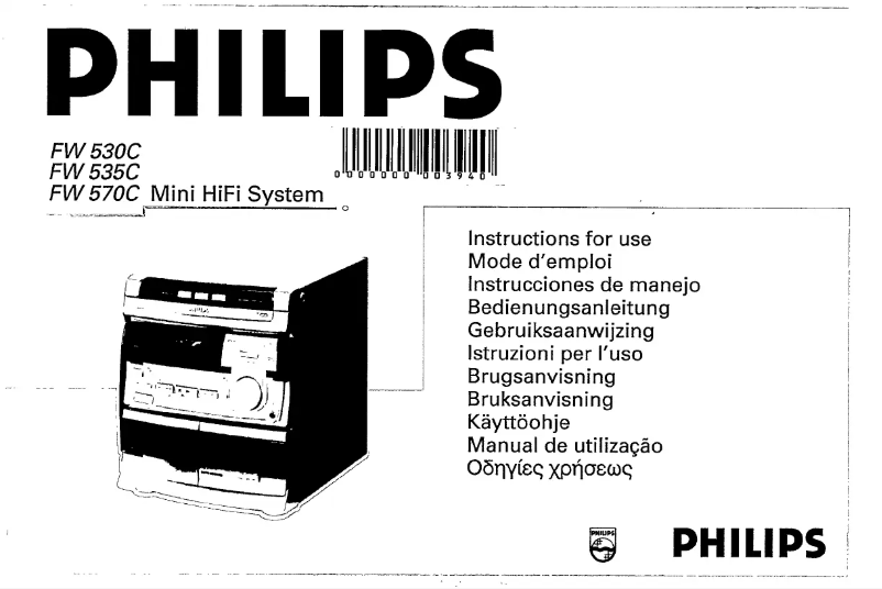 Page 1 de la notice Manuel utilisateur Philips FW530C